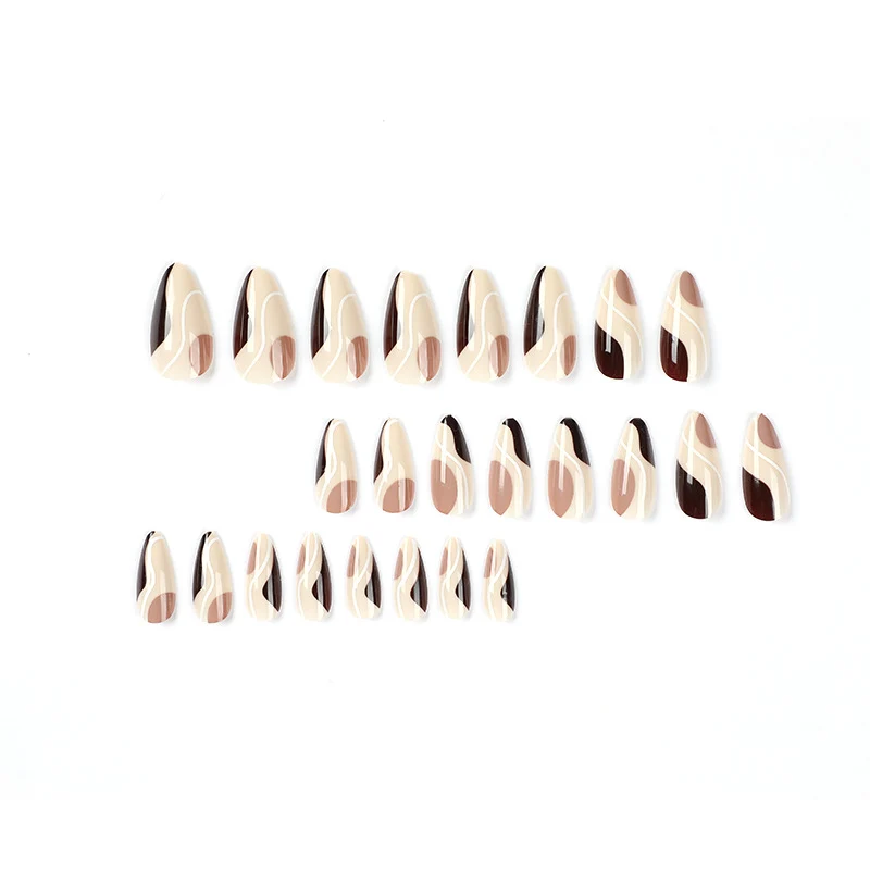 Artificial nail extensions in elegant wave design Stornfield