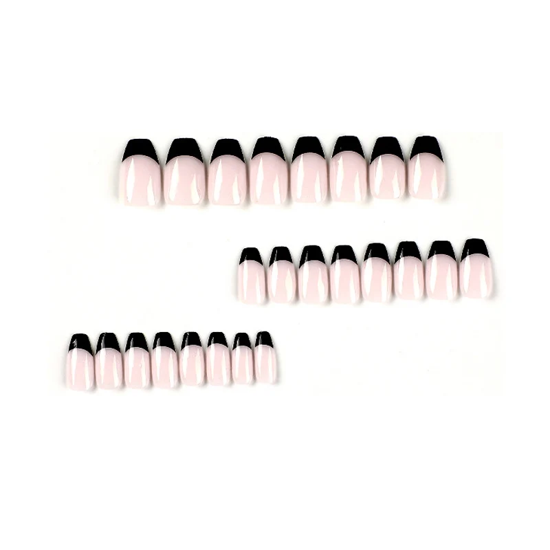 Artificial nail tips with high gloss black Stornfield