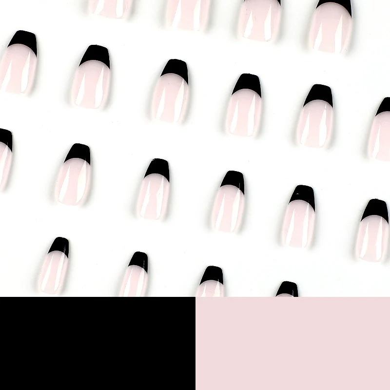 Artificial nail tips with high gloss black Stornfield