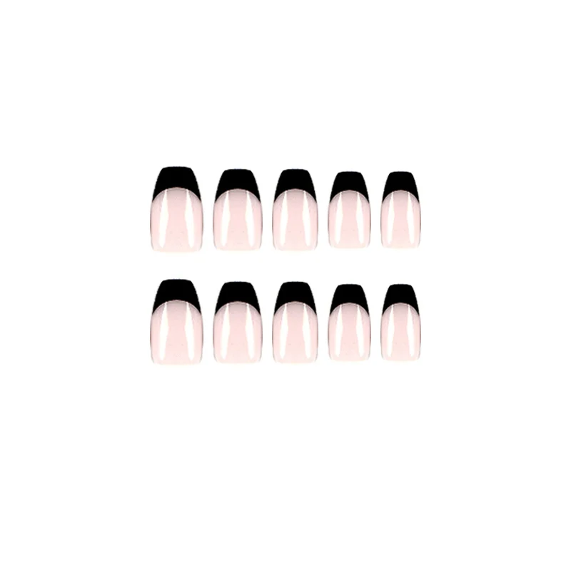 Artificial nail tips with high gloss black Stornfield
