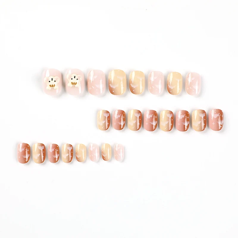 Artificial nail art with cloud design Stornfield