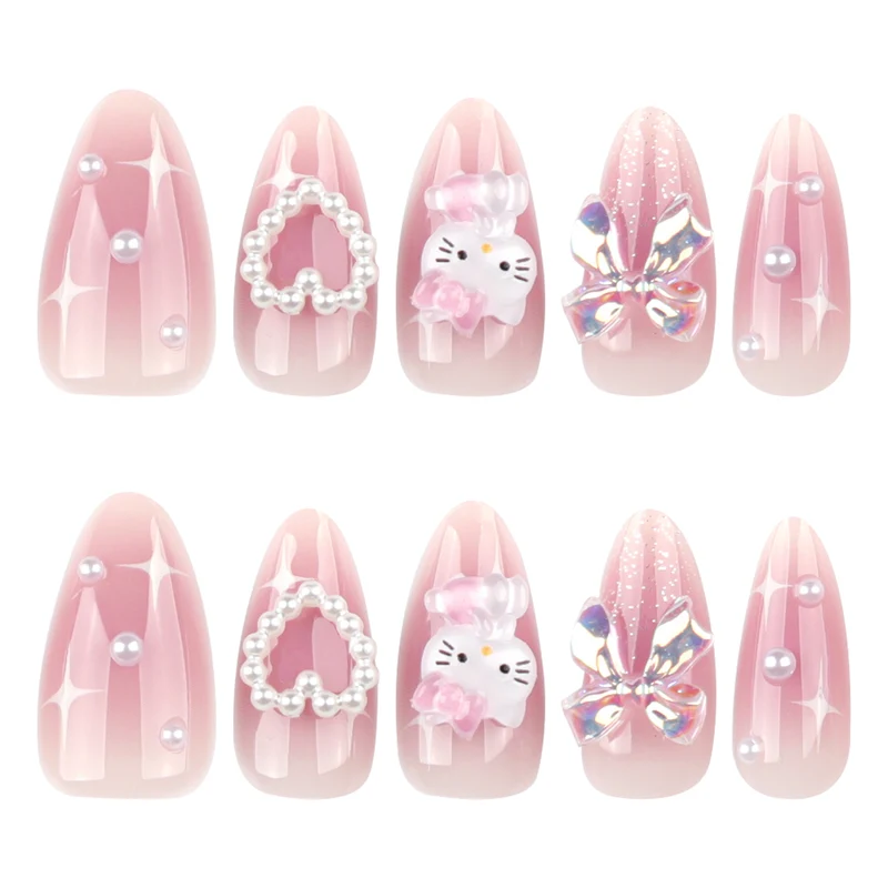 Artificial nail art with playful designs and 3D elements Stornfield