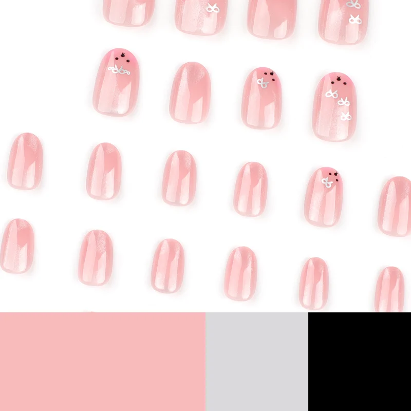 Artificial nail art with playful bunny design Stornfield