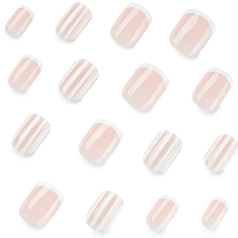 Artificial nail art with stripe pattern Stornfield