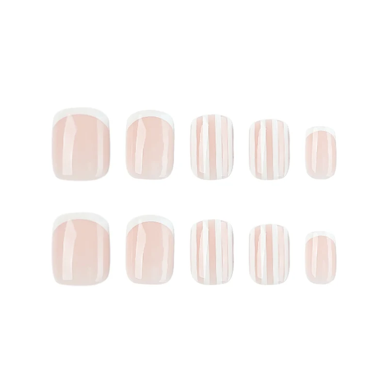 Artificial nail art with stripe pattern Stornfield