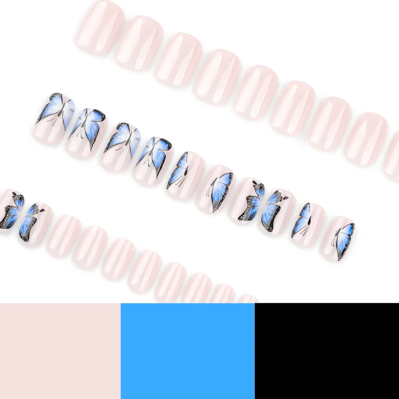 Artificial Nail Art with Butterfly Design Stornfield