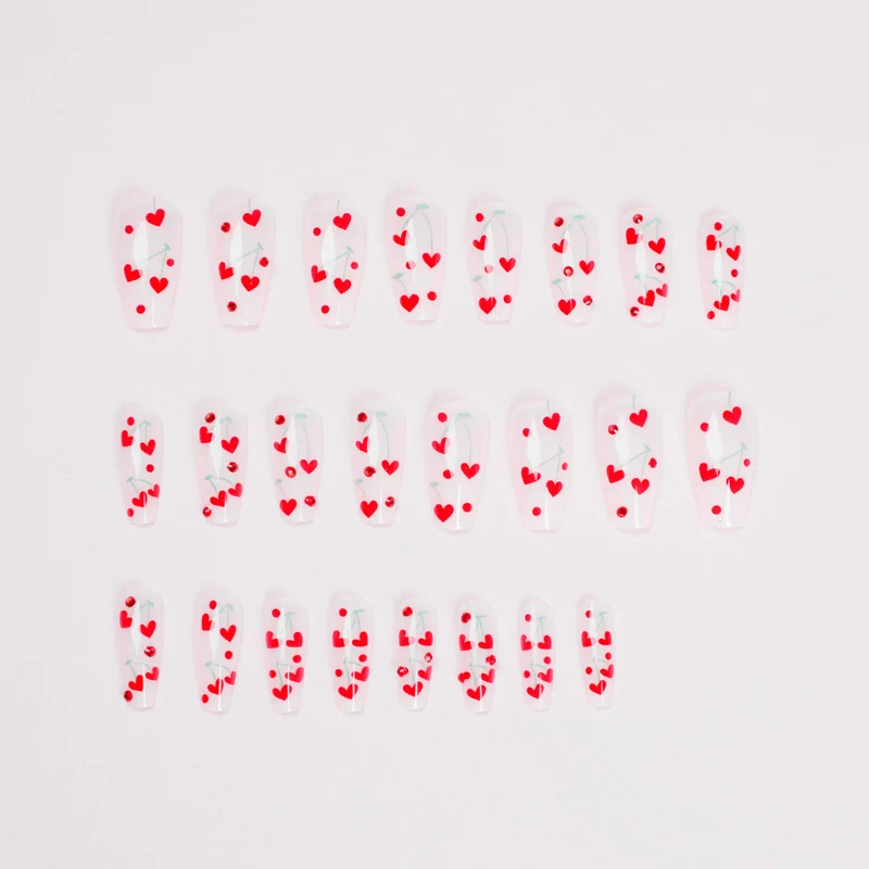 Artificial nail art with romantic heart design Stornfield