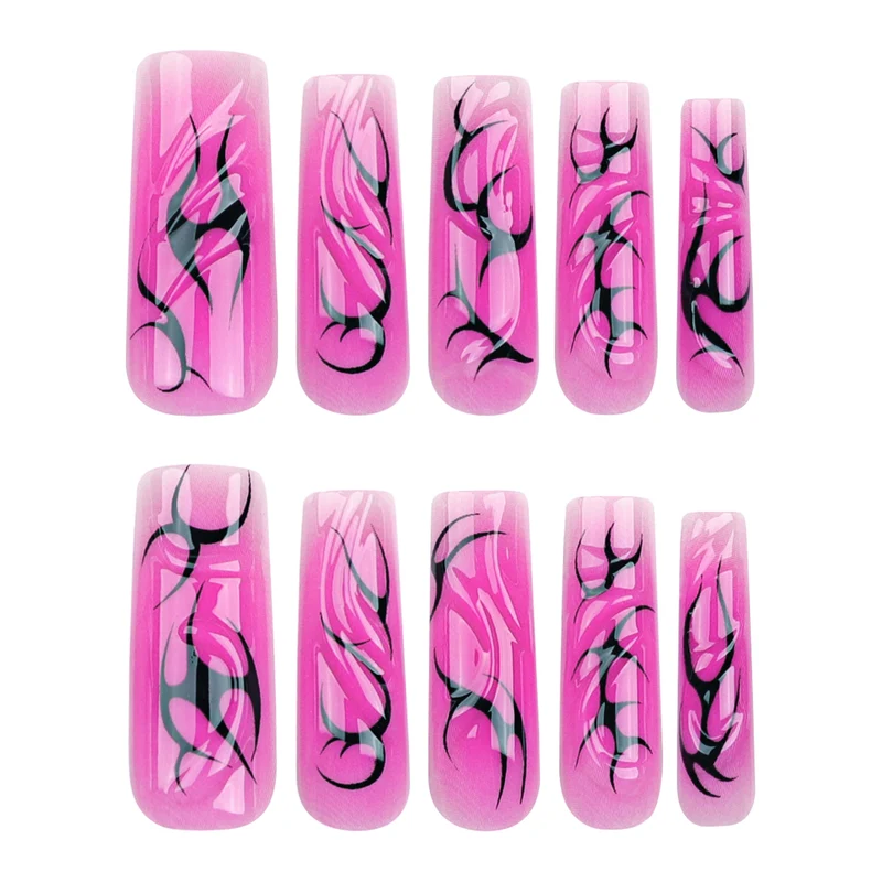 Artificial nail art with modern tribal design Stornfield