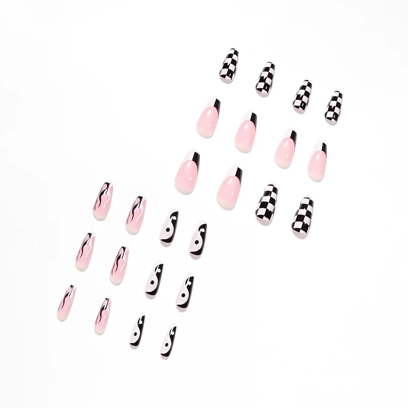Artificial nail art with modern graphic design Stornfield