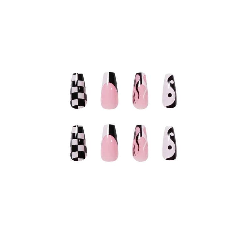 Artificial nail art with modern graphic design Stornfield