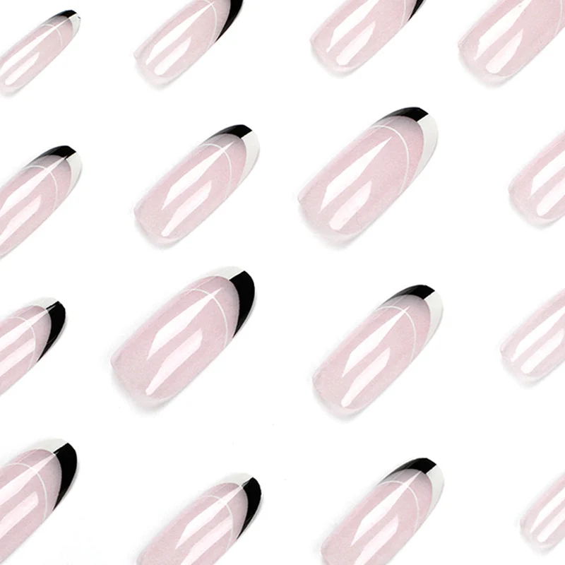 Artificial nail art with modern French-tip design Stornfield