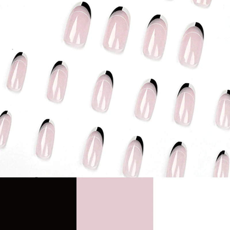 Artificial nail art with modern French-tip design Stornfield