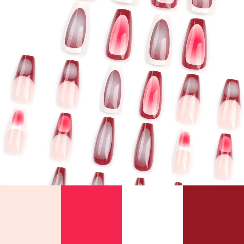 Artificial nail art with modern gradient and decorative accents Stornfield
