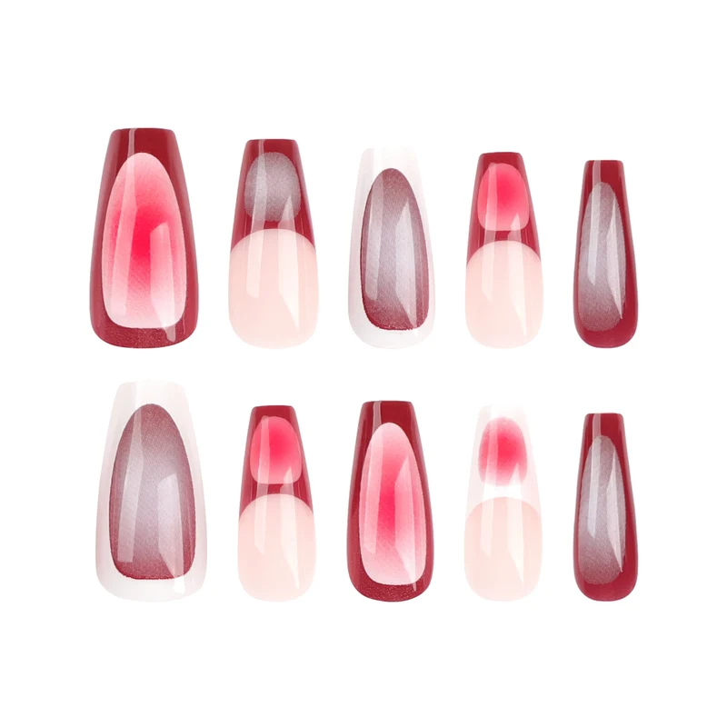 Artificial nail art with modern gradient and decorative accents Stornfield