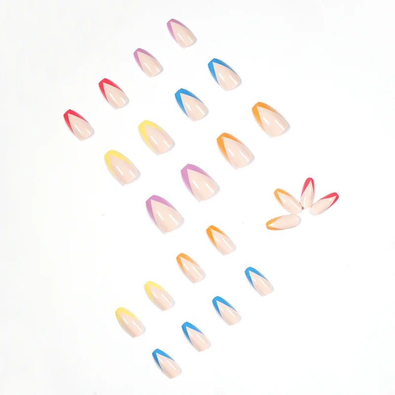 Artificial nail art with colorful tips and elegantly accented designs Stornfield
