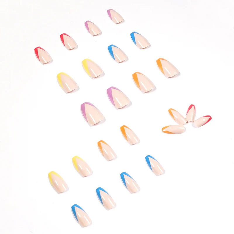 Artificial nail art with colorful tips and elegantly accented designs Stornfield