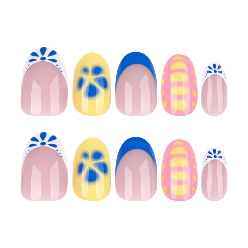 Artificial nail art with colorful summer design Stornfield