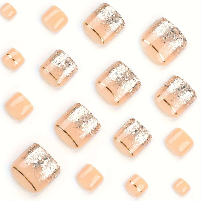 Glitzernde Pediküre Nagelverbesserungen Karnz