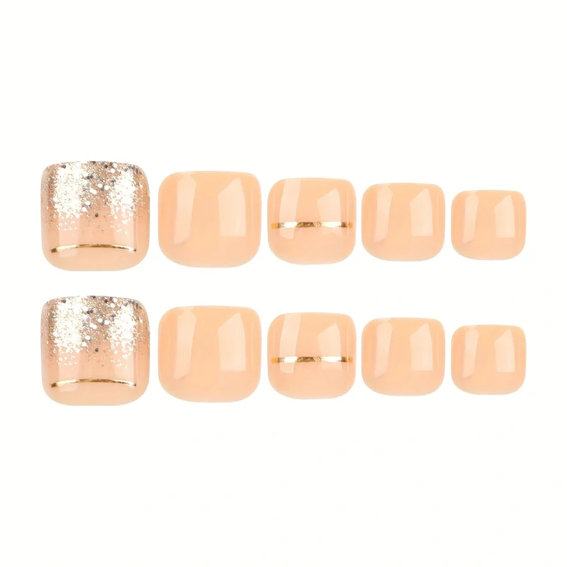 Glitzernde Pediküre Nagelverbesserungen Karnz