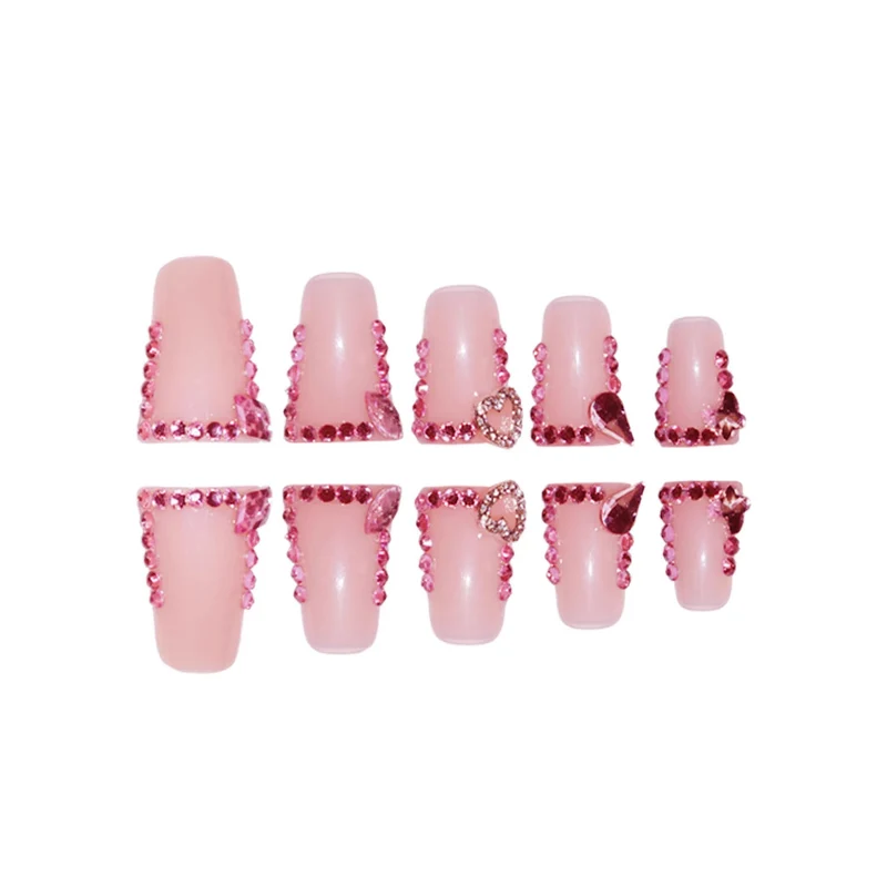 Glamouröse Strass-Verzierte Nagelverzierungen Karnz