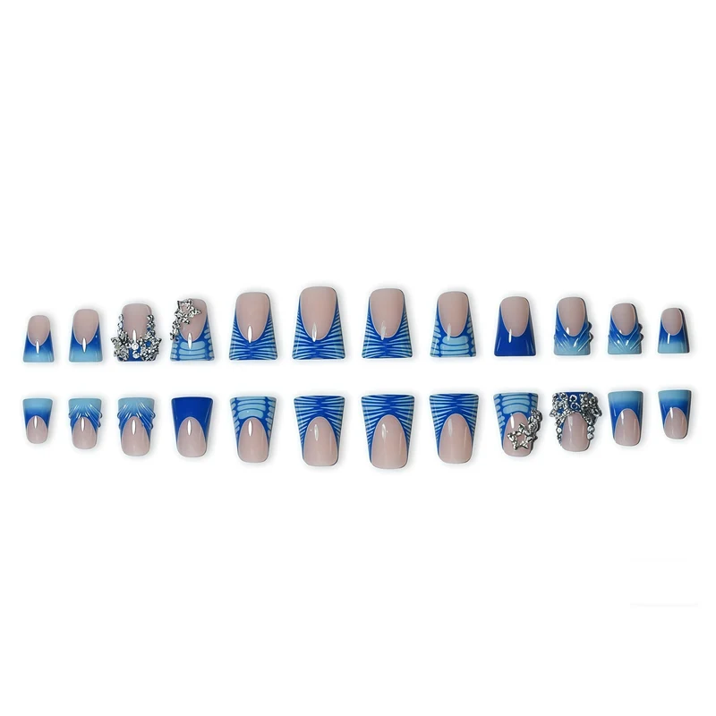 Glamouröse von Ozeanen inspirierte Acryl-Nagelverlängerungen Karnz