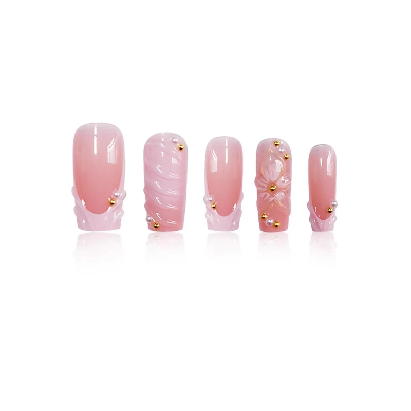 Blumeninspiriertes Premium-Acrylnagel-Enhancements Karnz