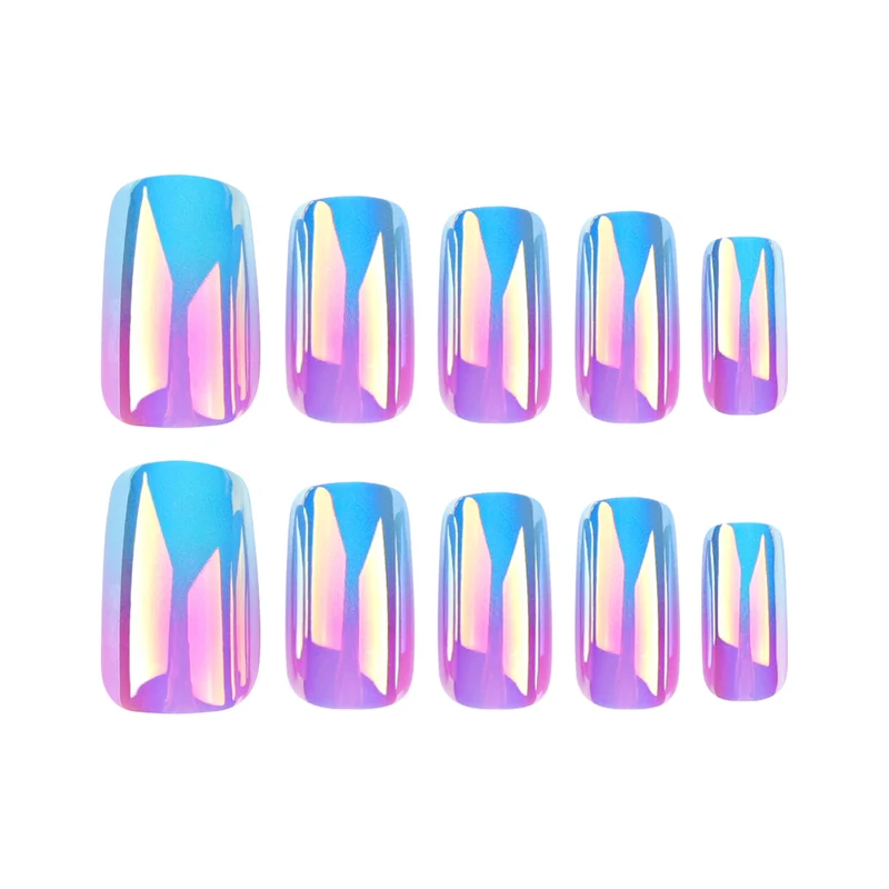 Artificial nail art in holographic design Stornfield