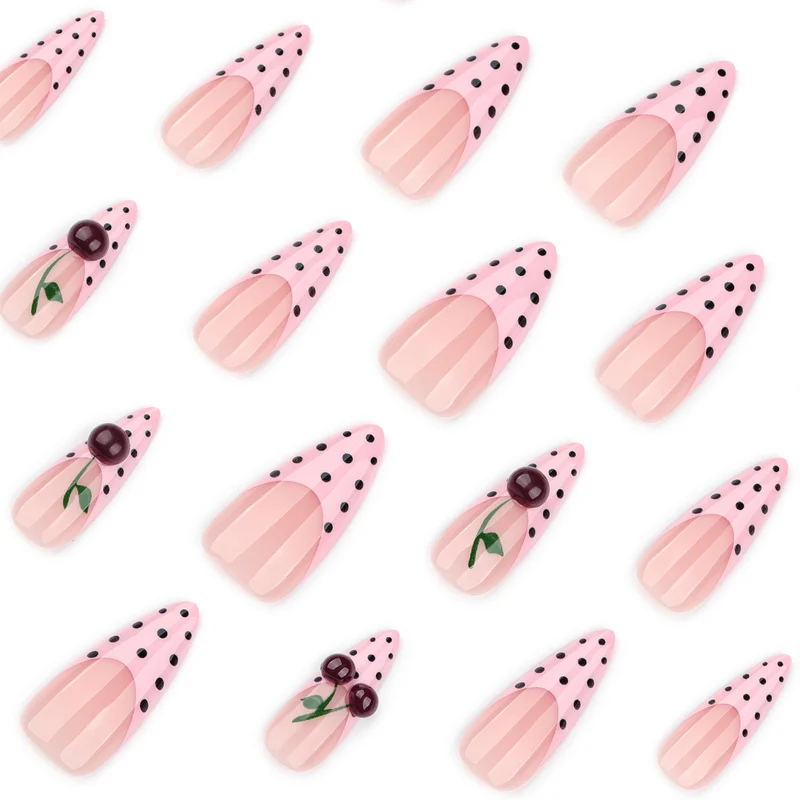 Artificial nail art in cheerful cherry design Stornfield