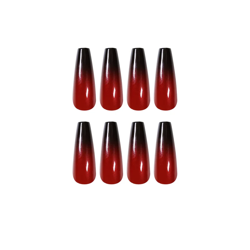 Artificial nail art in elegant stiletto design with glossy gradient colors Stornfield
