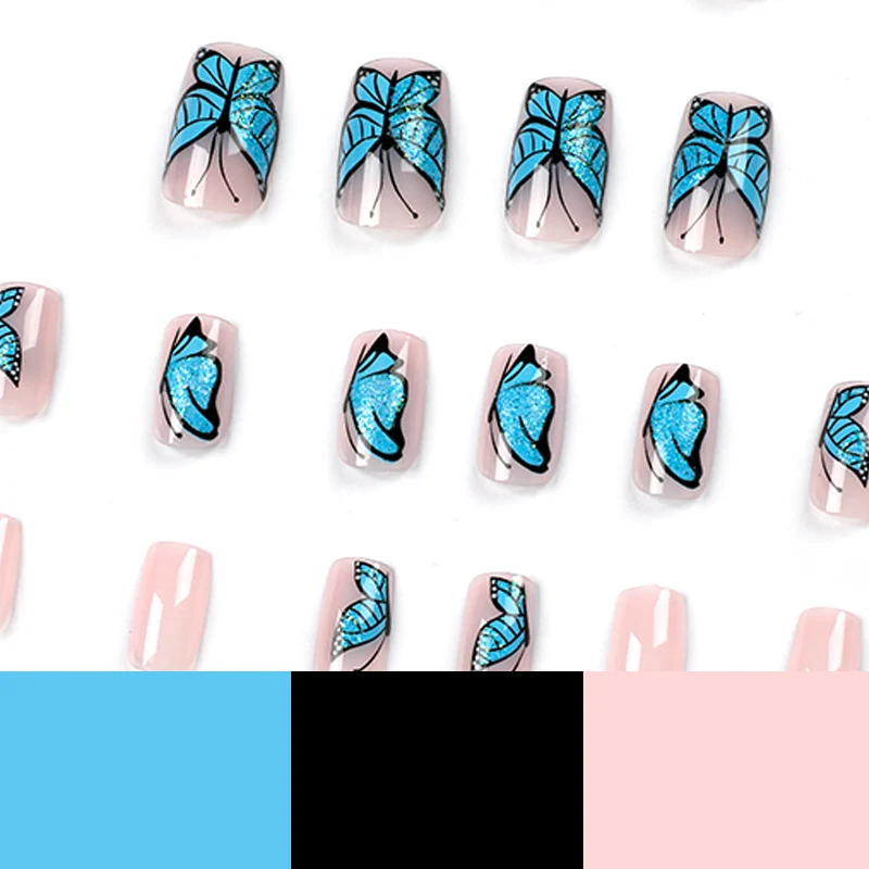 Artificial Nail Art Design with Butterfly Motif Stornfield