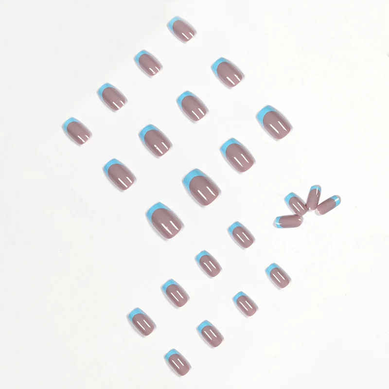 Artificial nails with creative French tip design Stornfield