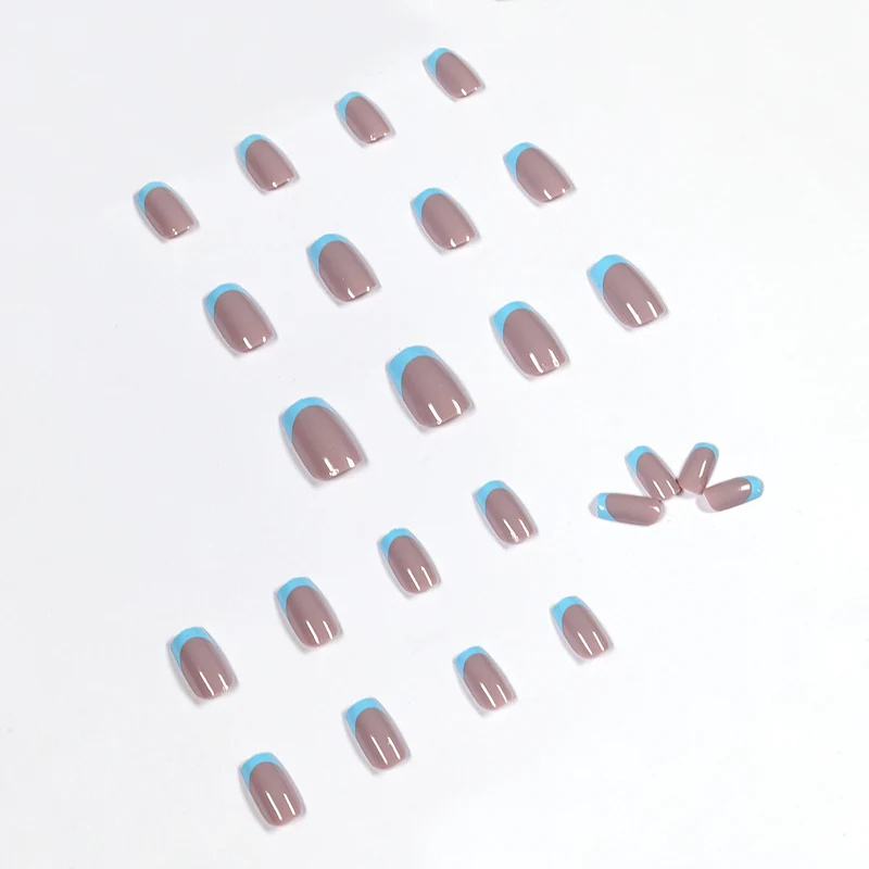 Artificial nails with creative French tip design Stornfield
