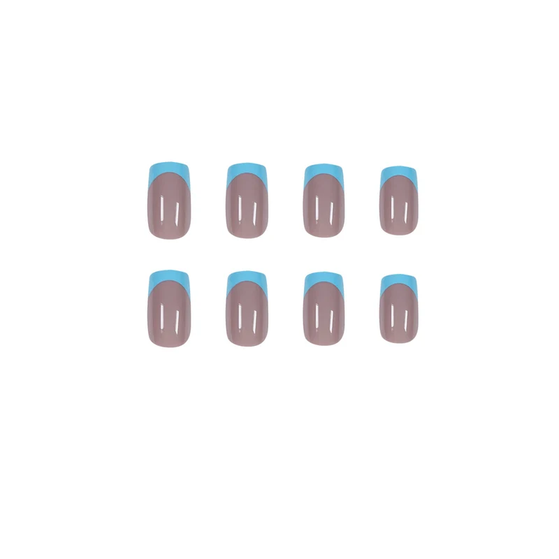 Artificial nails with creative French tip design Stornfield