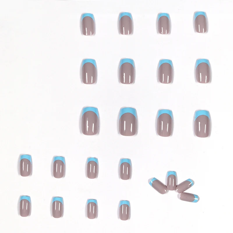 Artificial nails with creative French tip design Stornfield