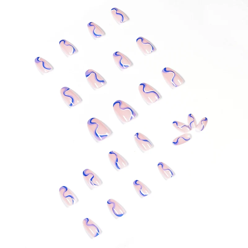 Creative Nail Art with Wave Pattern Stornfield