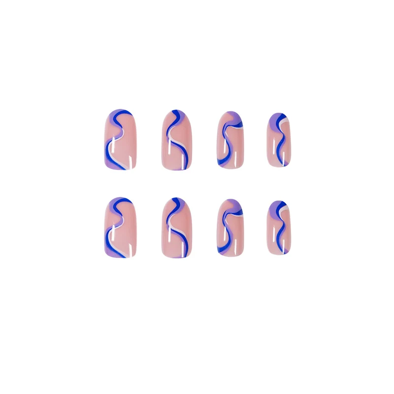 Creative Nail Art with Wave Pattern Stornfield