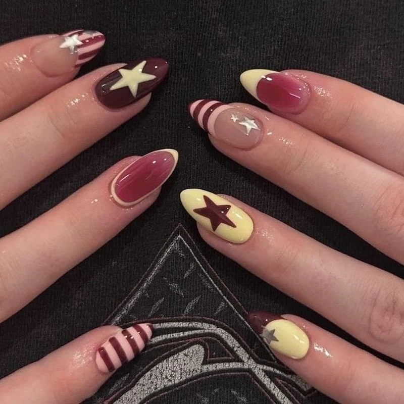 Creative Nail Art with Star Design Stornfield