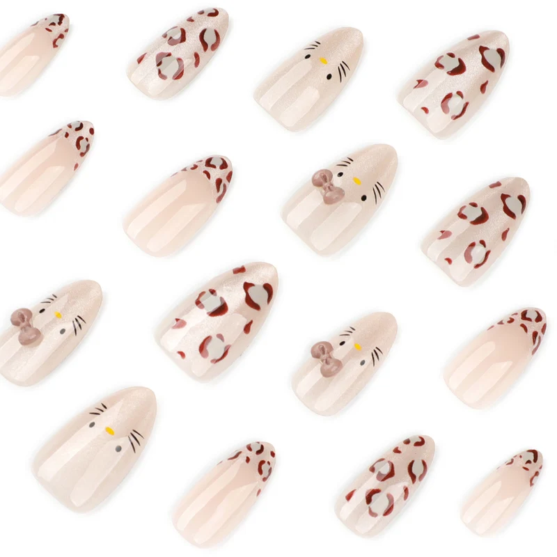 Creative Nail Art with Cute Cat Motif and Glitter Accents Stornfield