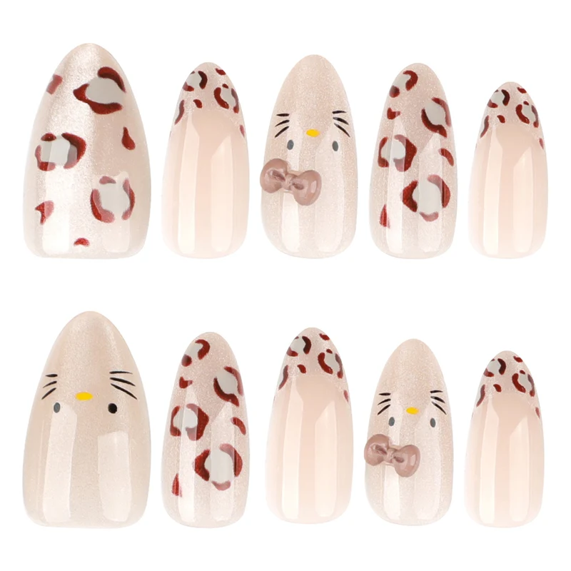 Creative Nail Art with Cute Cat Motif and Glitter Accents Stornfield