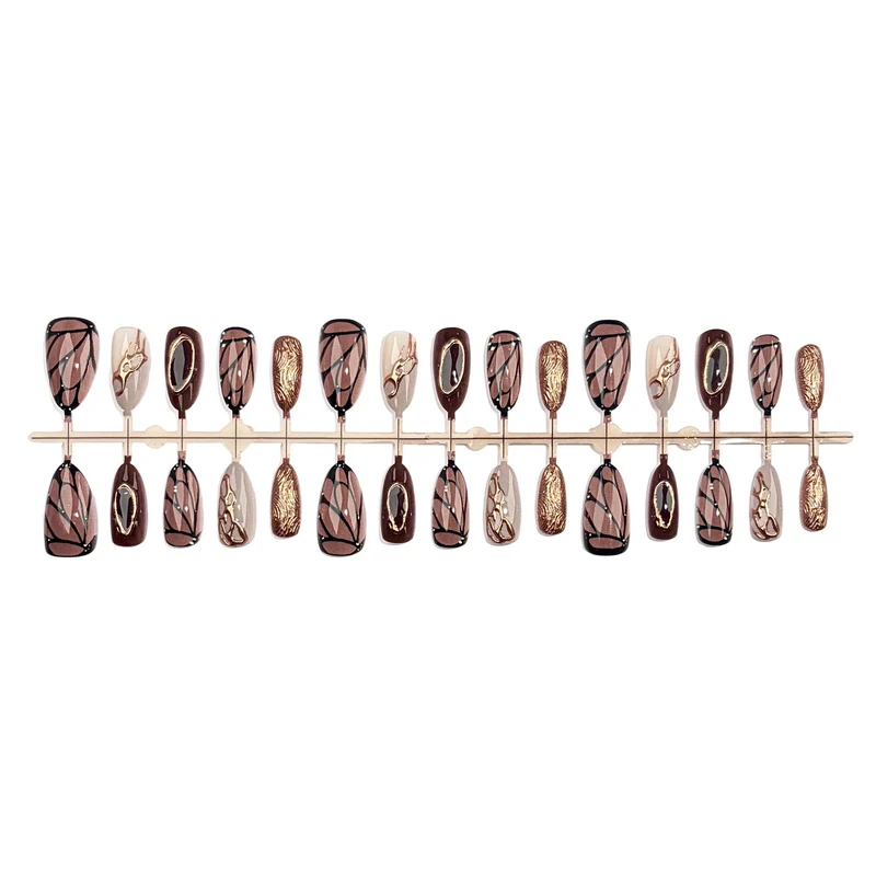 Premium Artificial Nail Set with Elegant Designs Stornfield