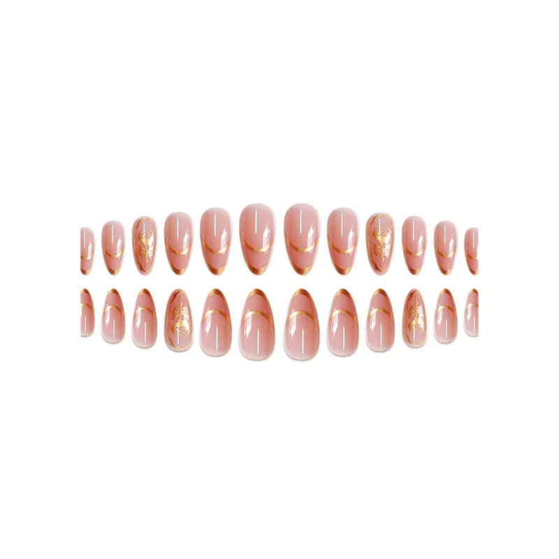 Elegante florale Acryl-Nagelverzierungen Karnz