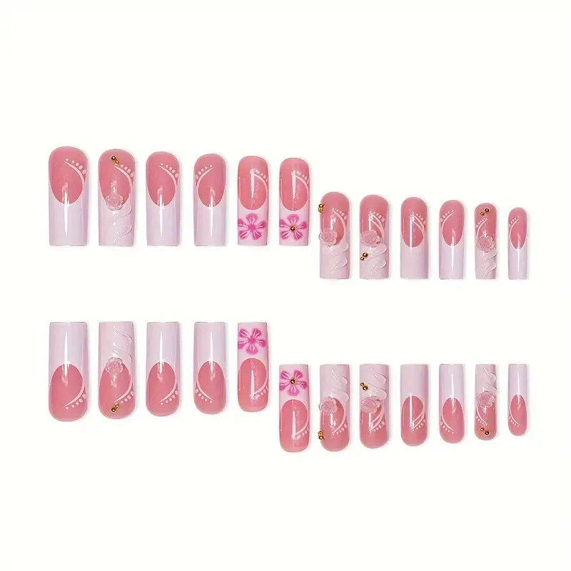 Elegante florale Acryl-Nagelverstärkungen Karnz 1789447194