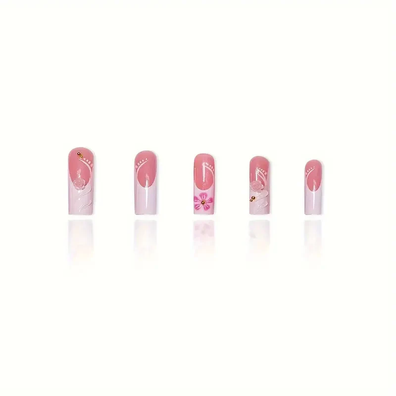 Elegante florale Acryl-Nagelverstärkungen Karnz 1789447194