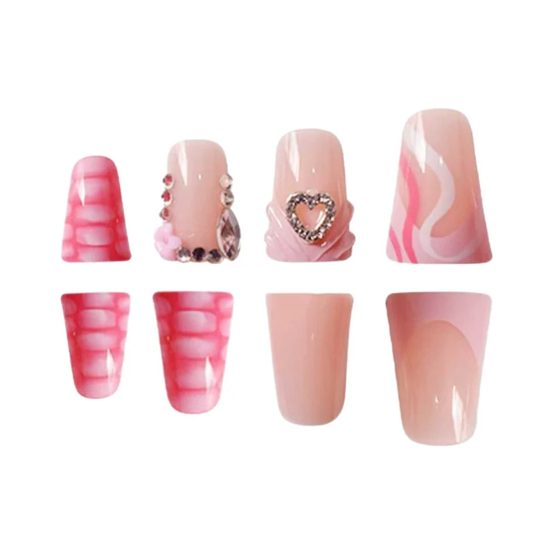 Elegantes dekoratives Acrylnagelset Karnz