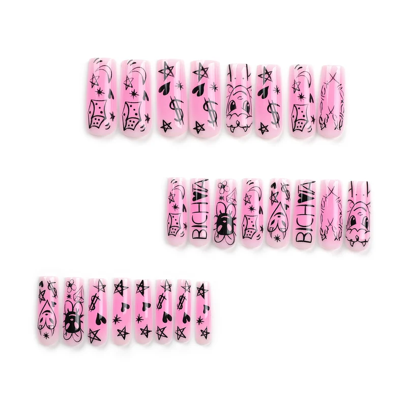 Artificial artificial nails with playful design Stornfield