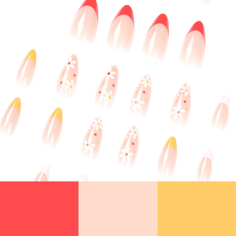 Artificial artificial nails with creative flower design Stornfield