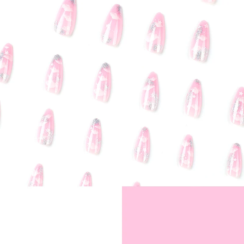 Artificial nails with cloud and star design Stornfield
