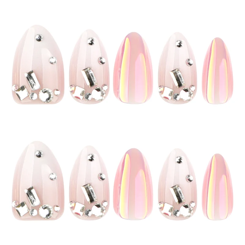 Artificial nails with elegant rhinestone accents Stornfield