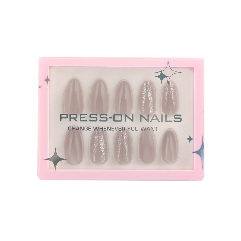 Artificial press-on nails with glitter accents Stornfield