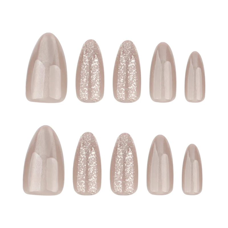 Artificial press-on nails with glitter accents Stornfield